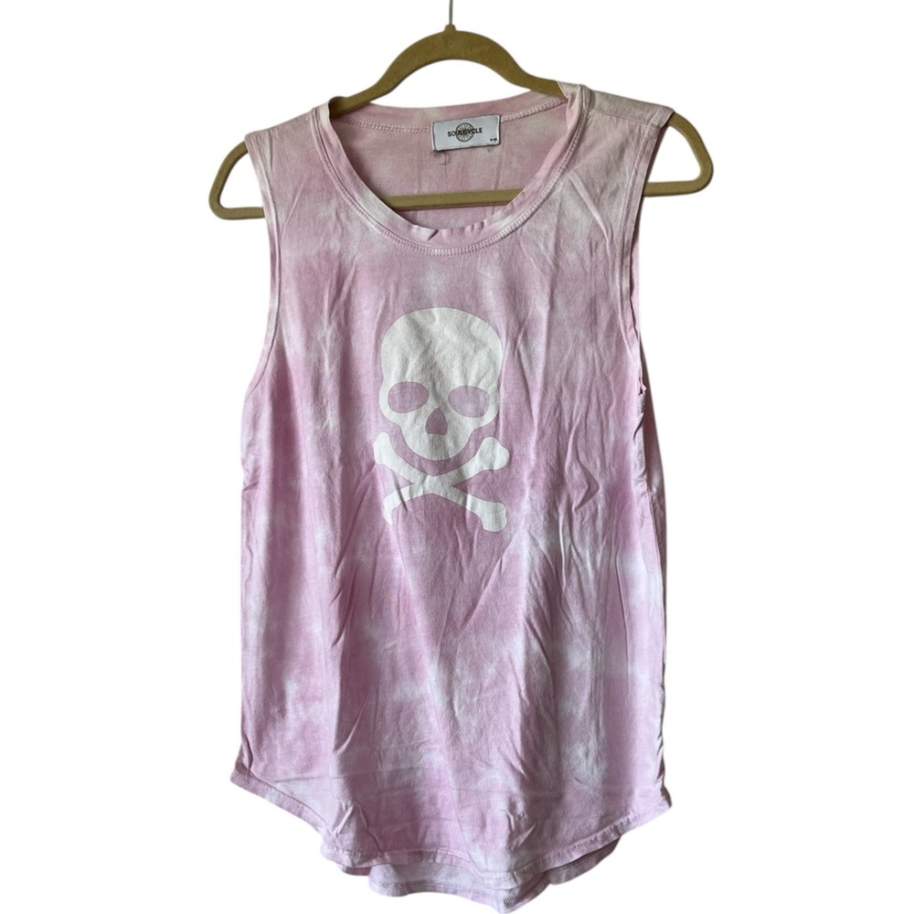 Pink Soulcycle Tank Skull Tie Dye Soul Cycle Large